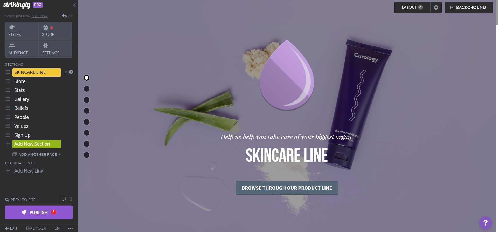 Skincare Line Website Skincare Line Website
